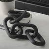 Alix  Black Wood Link Chain Decorative Object, by Mercana, 29" length x 5" width x 5" height thumbnail 4