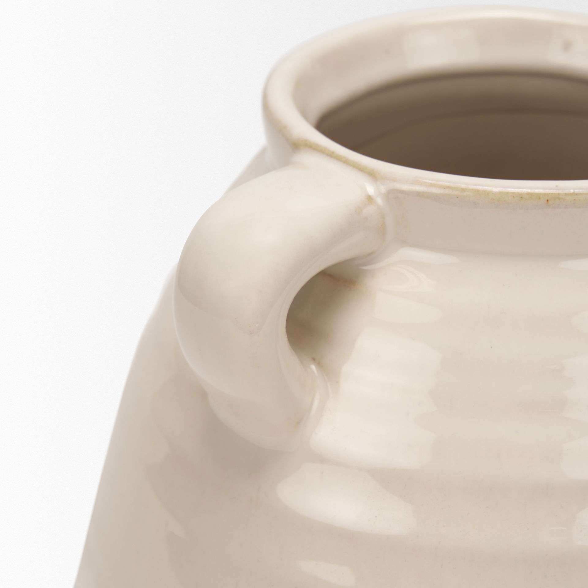 Tryna Small Beige with Matte Brown Ceramic Vase large image 