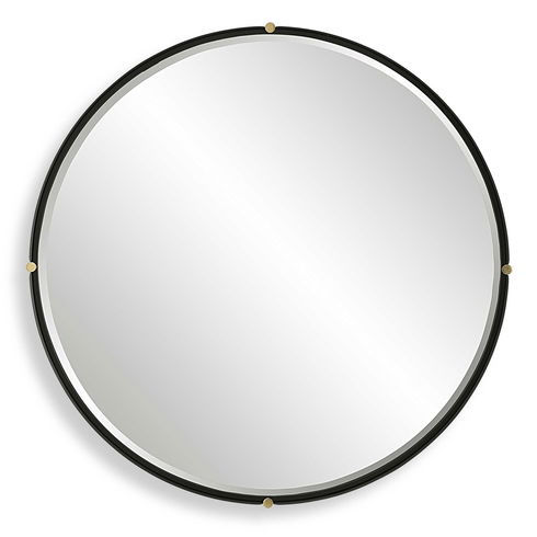 Bonded Round Black Mirror