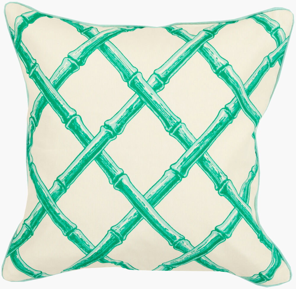 Bamboo Lattice Accent Pillow, Decorative Pillow by Surya, 20" length x 20" width