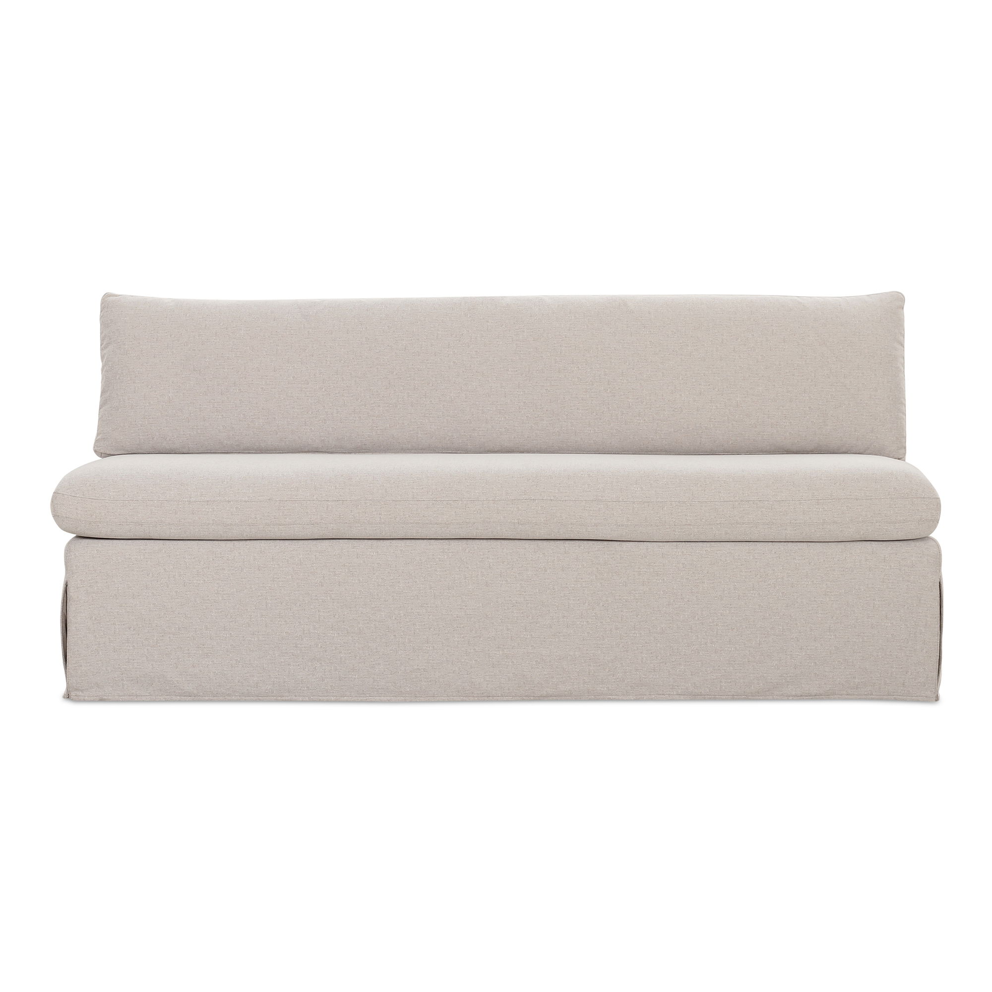 Fable Slipcover Dining Bench Beige, Benche by Moe's Home, 72.75" width x 31.75" height x 28.5" depth View 1