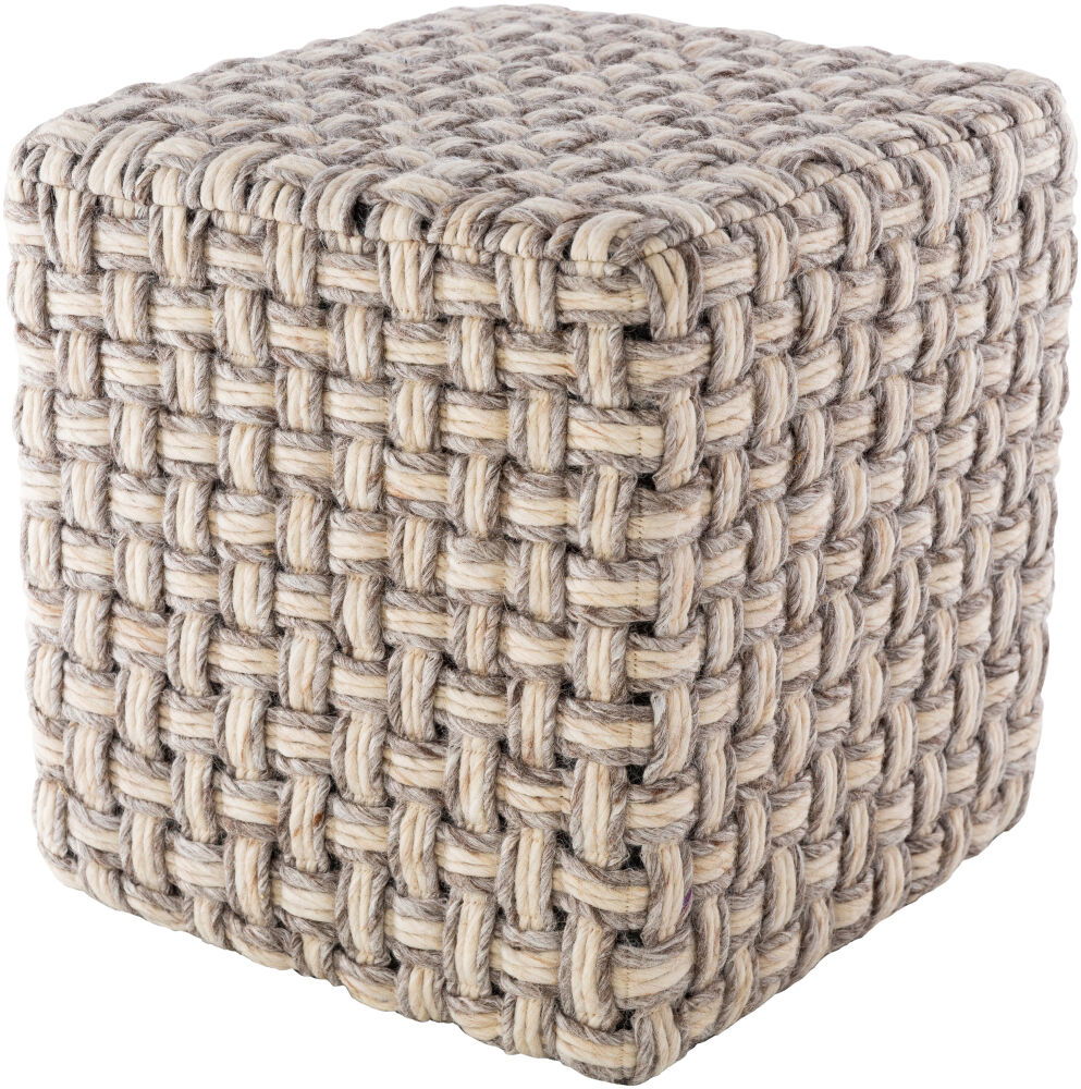 Cordoba Pouf, Ottoman by Surya, 18" width x 18" height