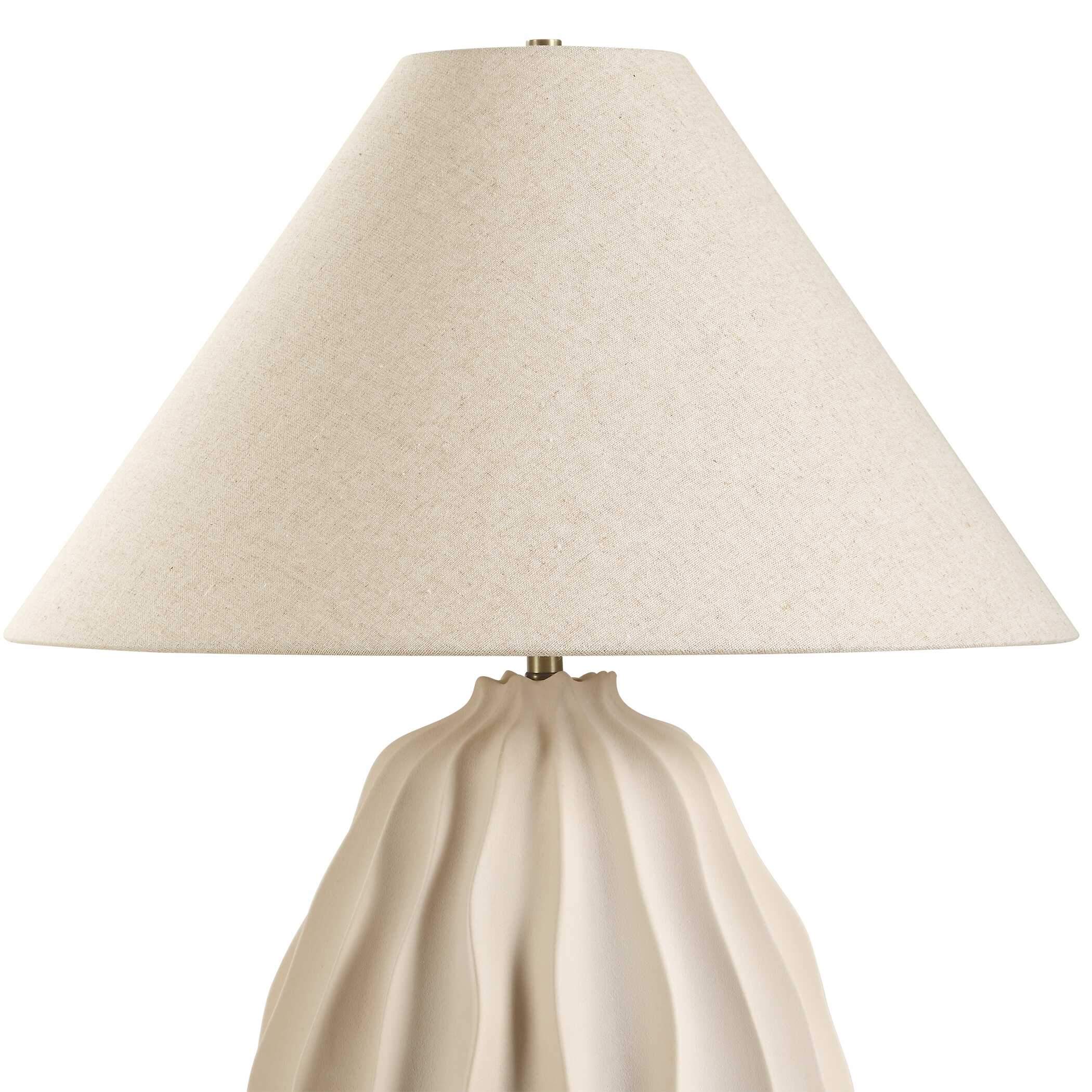Javary Matte Beige Table Lamp, by Uttermost, 22" width x 27.5" height x 22" depth View 6