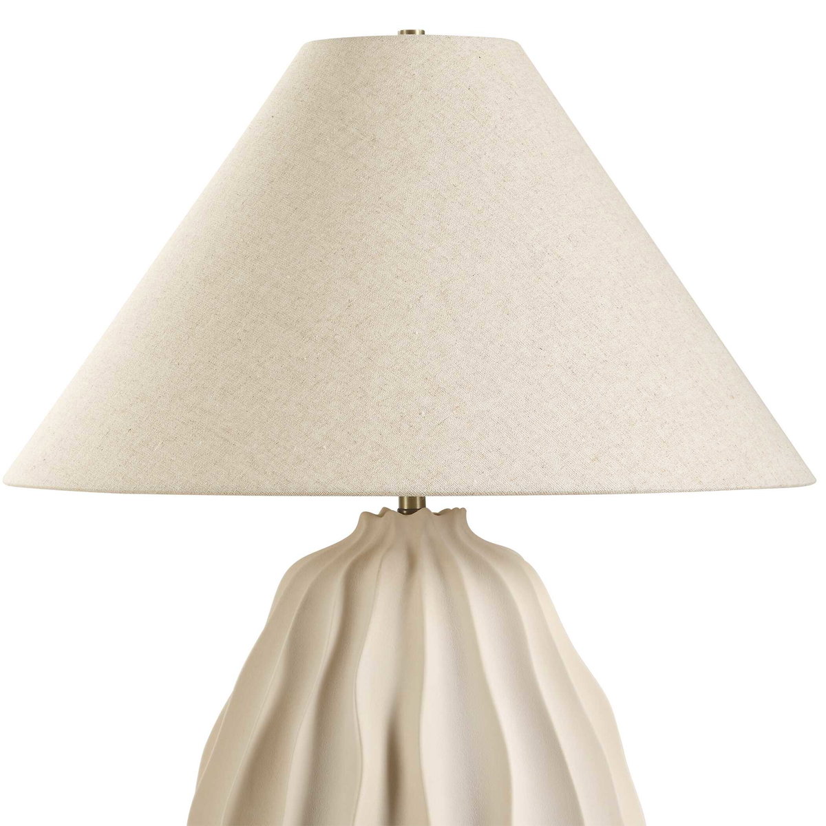 Javary Matte Beige Table Lamp, by Uttermost, 22" width x 27.5" height x 22" depth View 6