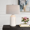 Odawa White Farmhouse Table Lamp, by Uttermost, 1'5" width x 2'1.75" height x 1'5" depth thumbnail 2