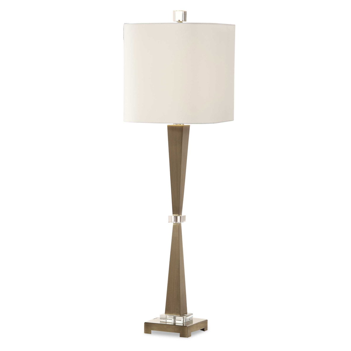 Niccolai Antiqued Nickel Lamp, Table Lamp by Uttermost, 11" width x 36" height x 11" depth View 1