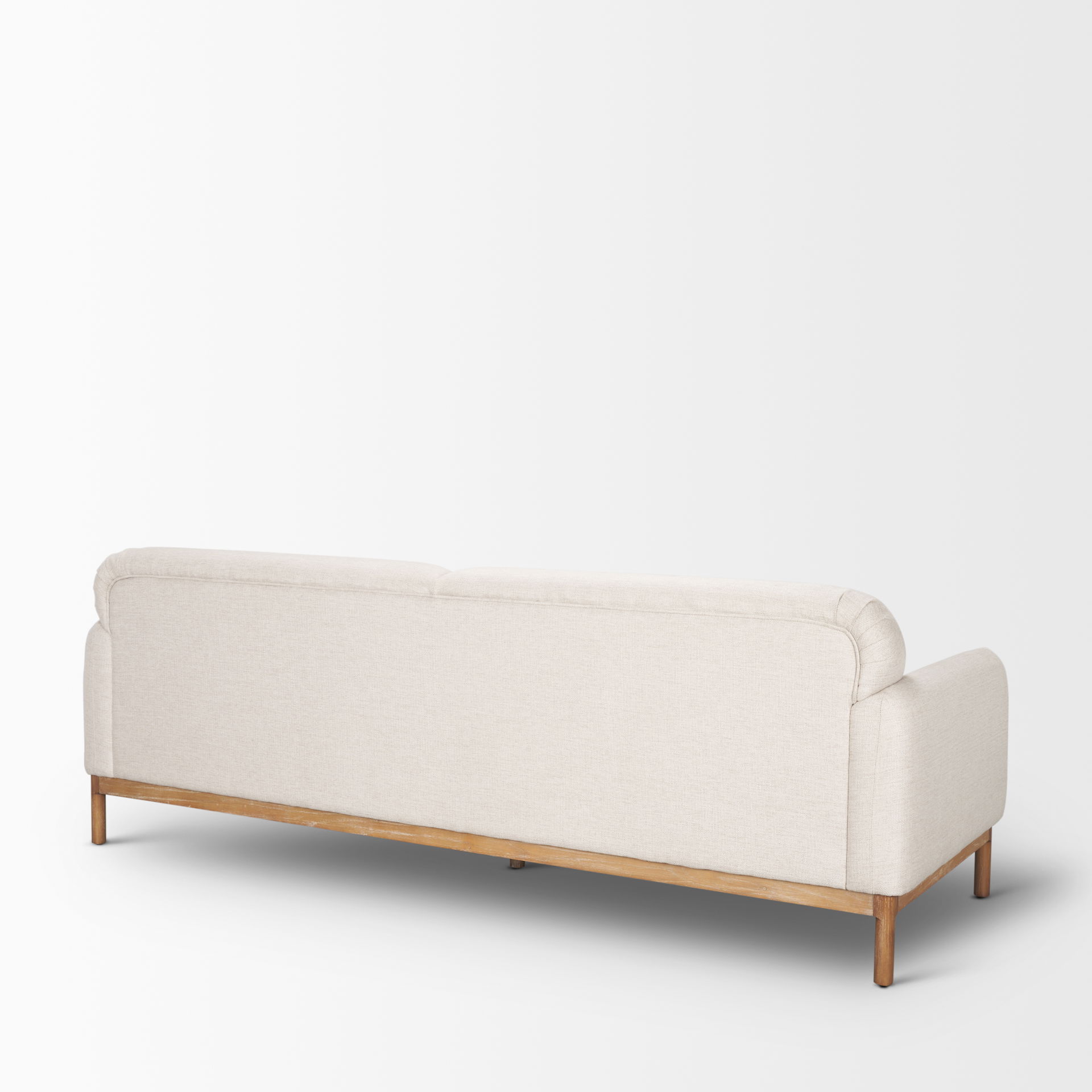 Hale Sofa with Medium Brown Wood and Oatmeal Fabric large image 