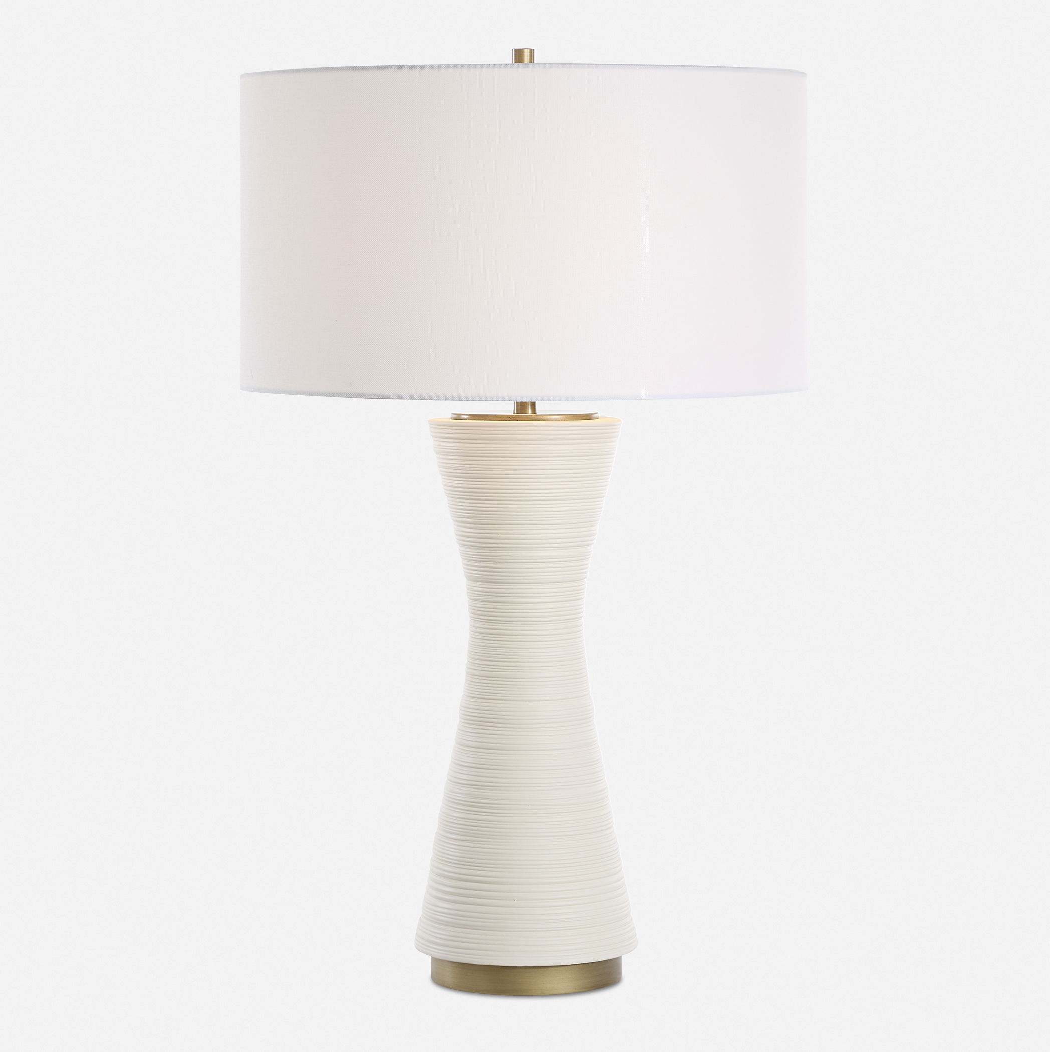 Ridgeline Matte White Table Lamp large image 