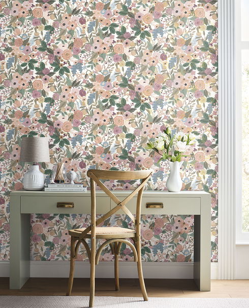 Garden Party Blush Multi Peel & Stick Wallpaper