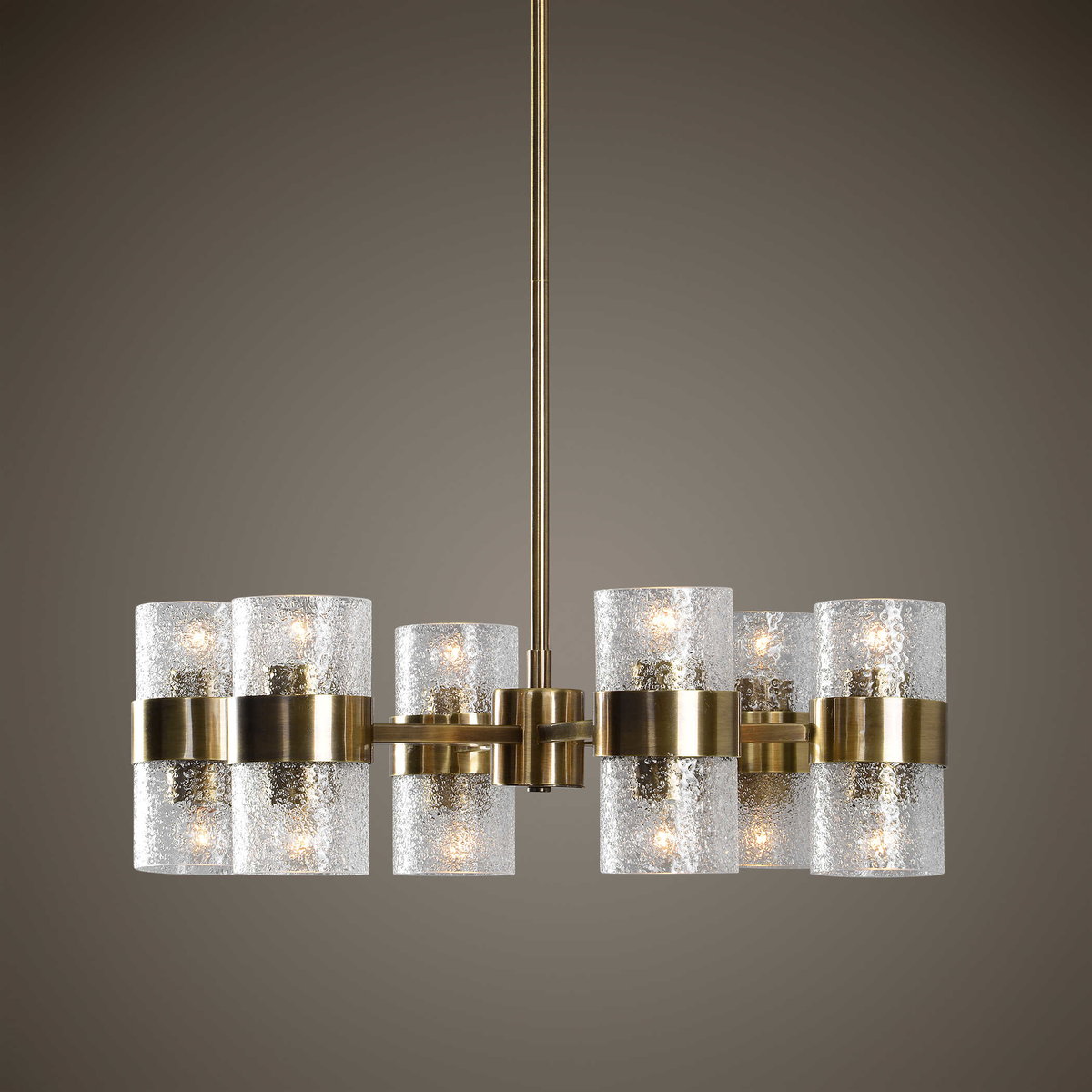 Marinot 12Lt. Chandelier, by Uttermost, 26" width x 9" height x 26" diameter x 26" depth View 2