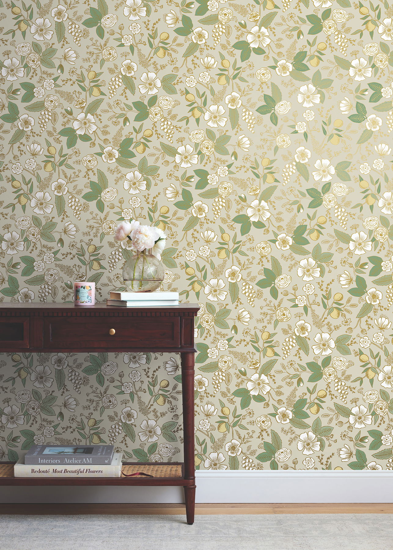 Colette Linen Peel & Stick Wallpaper large image 