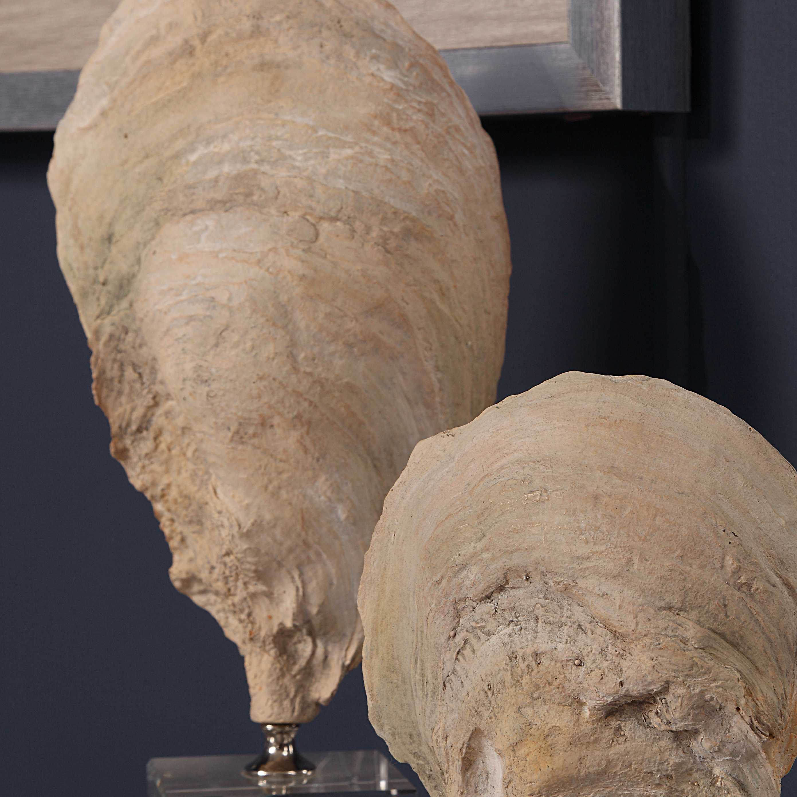 Oyster Shell Sculptures Set/2 Oyster Shell Sculptures Set/2 large image