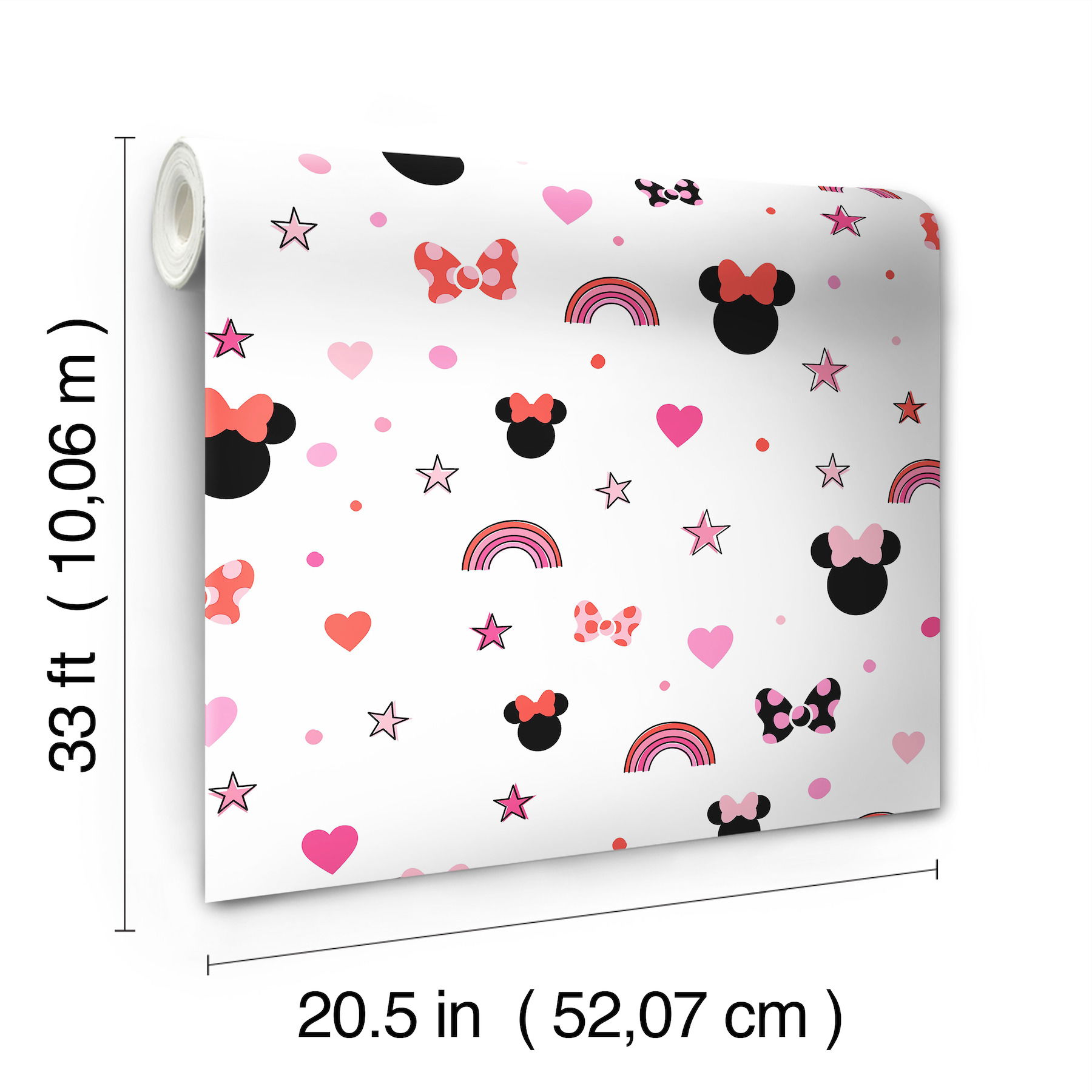 Disney Minnie Mouse Rainbow Red Wallpaper large image 