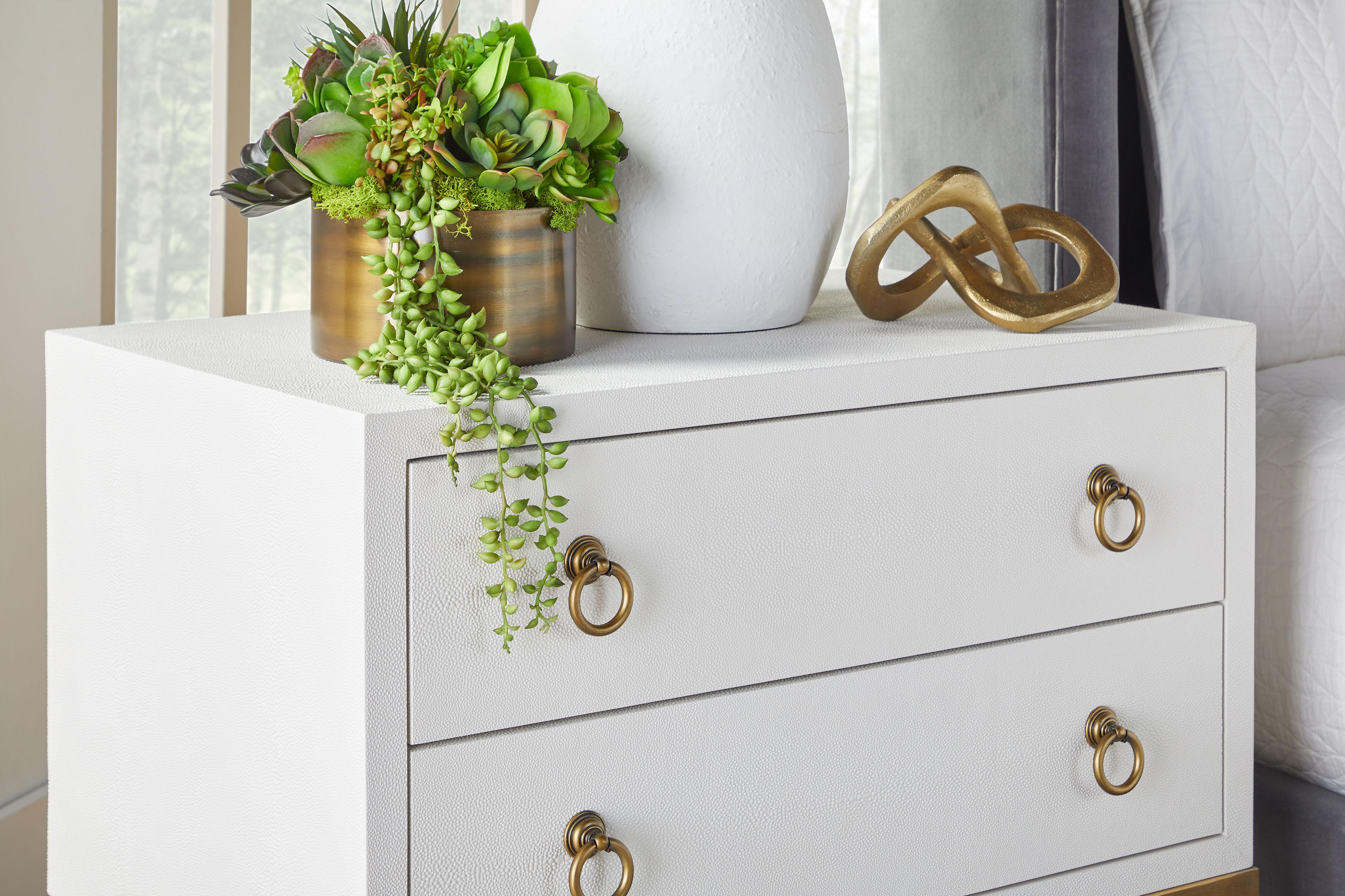 Strand Shagreen 2-Drawer Nightstand, by Essentials for Living, 32" width x 30" height x 19" depth View 9