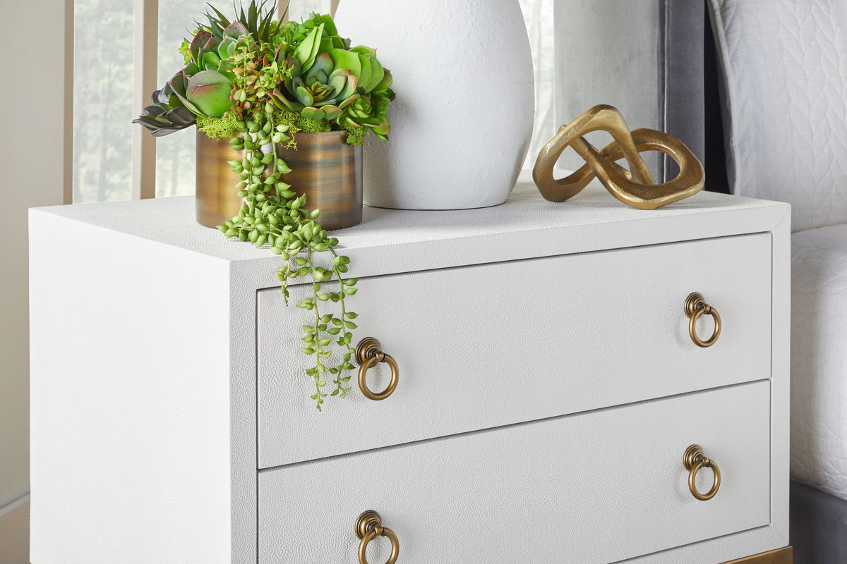 Strand Shagreen 2-Drawer Nightstand, by Essentials for Living, 32" width x 30" height x 19" depth View 9