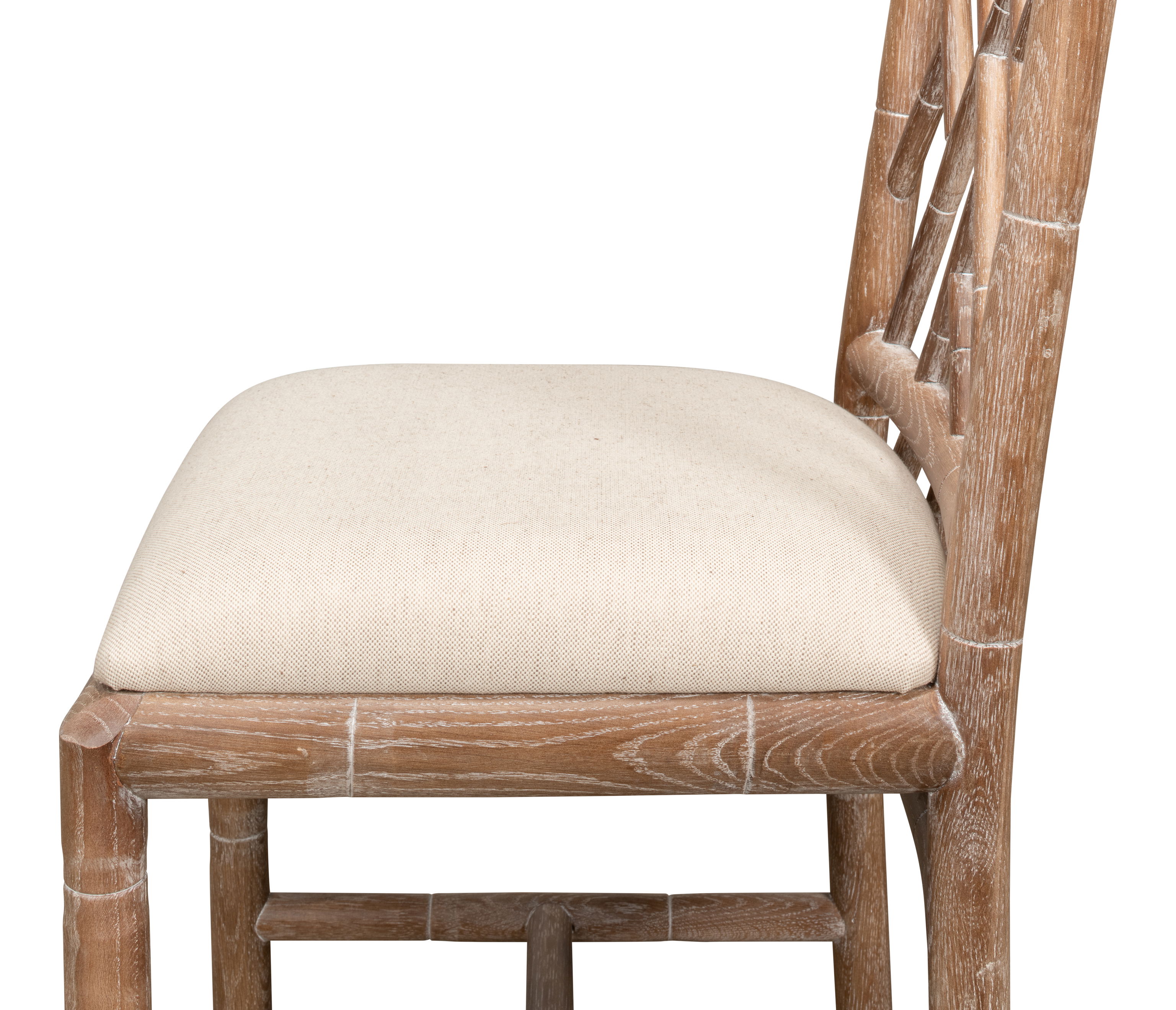 Brighton Bamboo Side Chair, Dining Chair by Sarreid, 17" length x 22" width x 39" height View 6