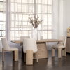 Marci Dining Table Weathered Natural 79', by Dovetail, 79" width x 30" height x 38" depth thumbnail 5