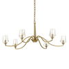 Barcelona 6 Light Brass Chandelier, Ceiling Light by Uttermost, 15.5" height x 40.25" diameter thumbnail 4