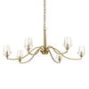 Barcelona 6 Light Brass Chandelier, Pendant by Uttermost, 15.5" height x 40.25" diameter thumbnail 4