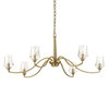 Barcelona 6 Light Brass Chandelier, Pendant by Uttermost, 15.5" height x 40.25" diameter thumbnail 4