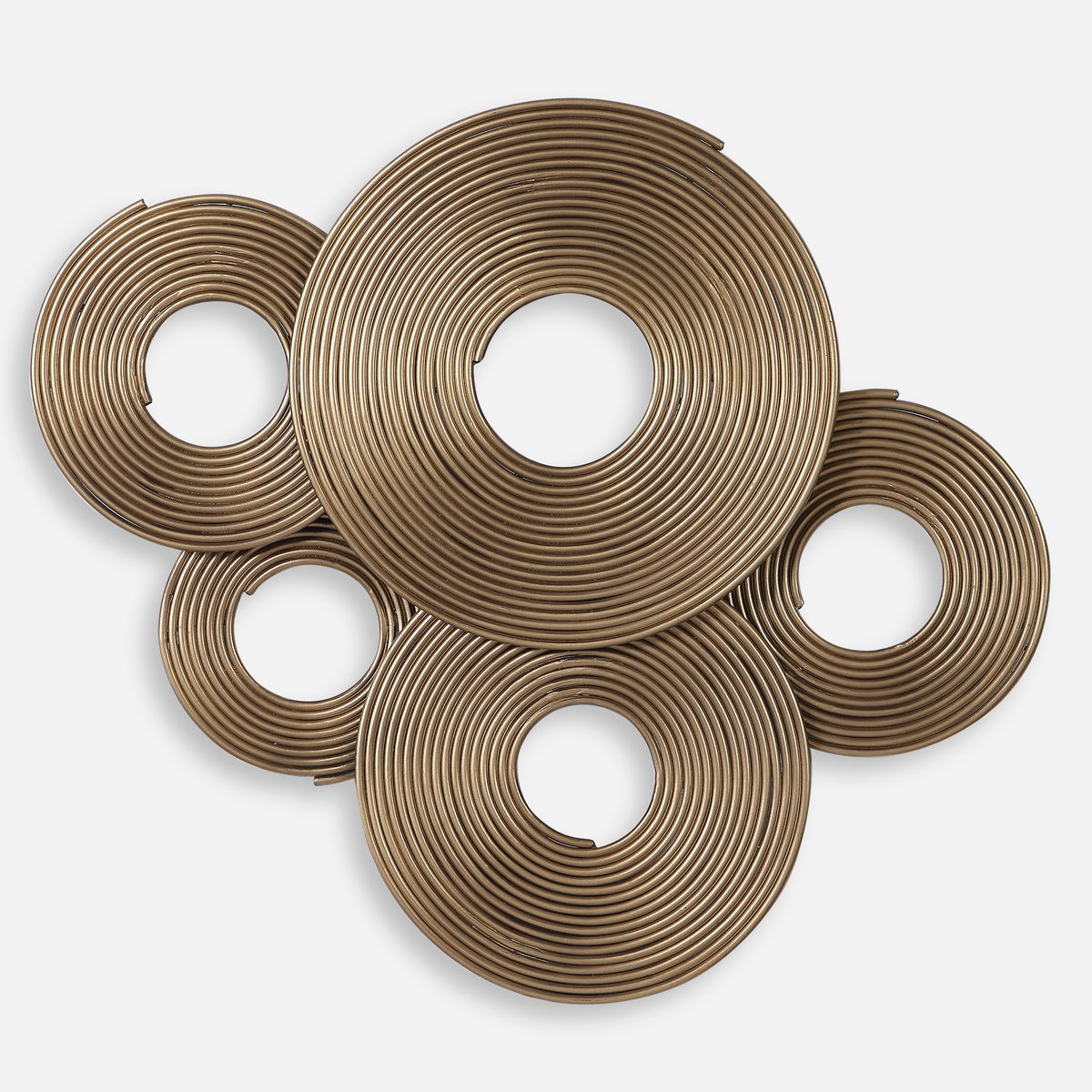Ahmet Gold Rings Wall Decor, Art by Uttermost, 35.5" width x 29" height x 2.62" depth View 1