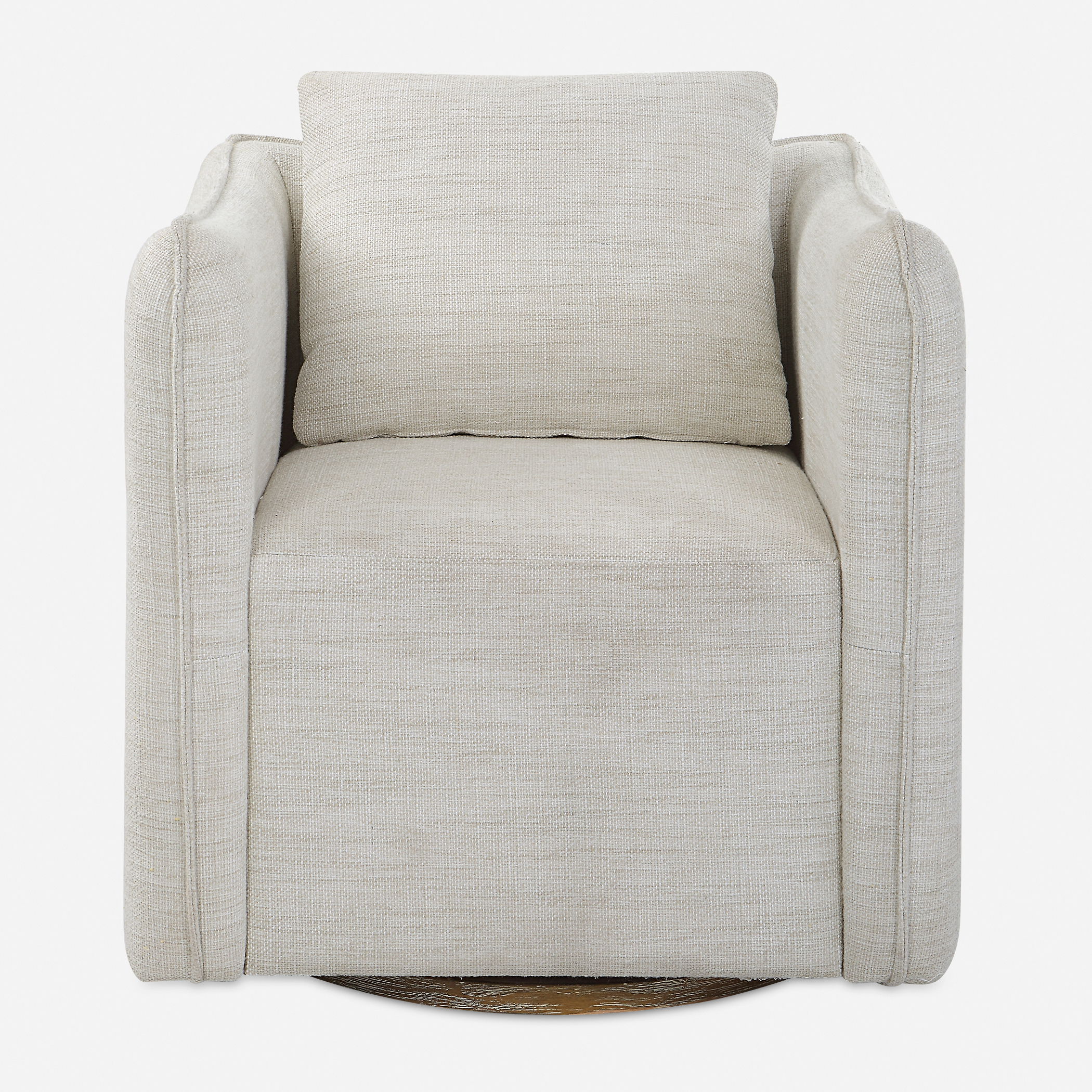 Corben White Swivel Armchair large image 