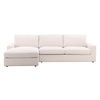 Bryce Chaise Sectional Cream, Sectional Sofa by Dovetail, 115" width x 34.68" height x 74.5" depth thumbnail 2