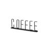 Coffee 15L x 1W Black Metal Sign, Decorative Object by Mercana, 15.16" length x 1.18" width x 5.31" height thumbnail 1