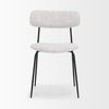 Casey Curved Back Dining Side Chair | Gray Fabric with Black Metal, Dining Chair by Mercana, 21.26" length x 20.08" width x 31.25" height thumbnail 7