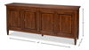 Beaufort Credenza, Cabinets & Sideboard by Sarreid, 80" length x 19" width x 35" height thumbnail 12