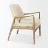 Westan Cream Boucle Fabric with Light Brown Wood Accent Chair thumbnail 6