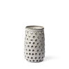 Canasta Small Rustic White Ceramic Cylindrical Vase, by Mercana, 7.5" length x 7.5" width x 11.5" height thumbnail 1