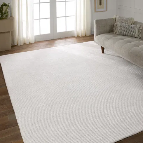 Mona Handmade Indoor/Outdoor Solid Ivory