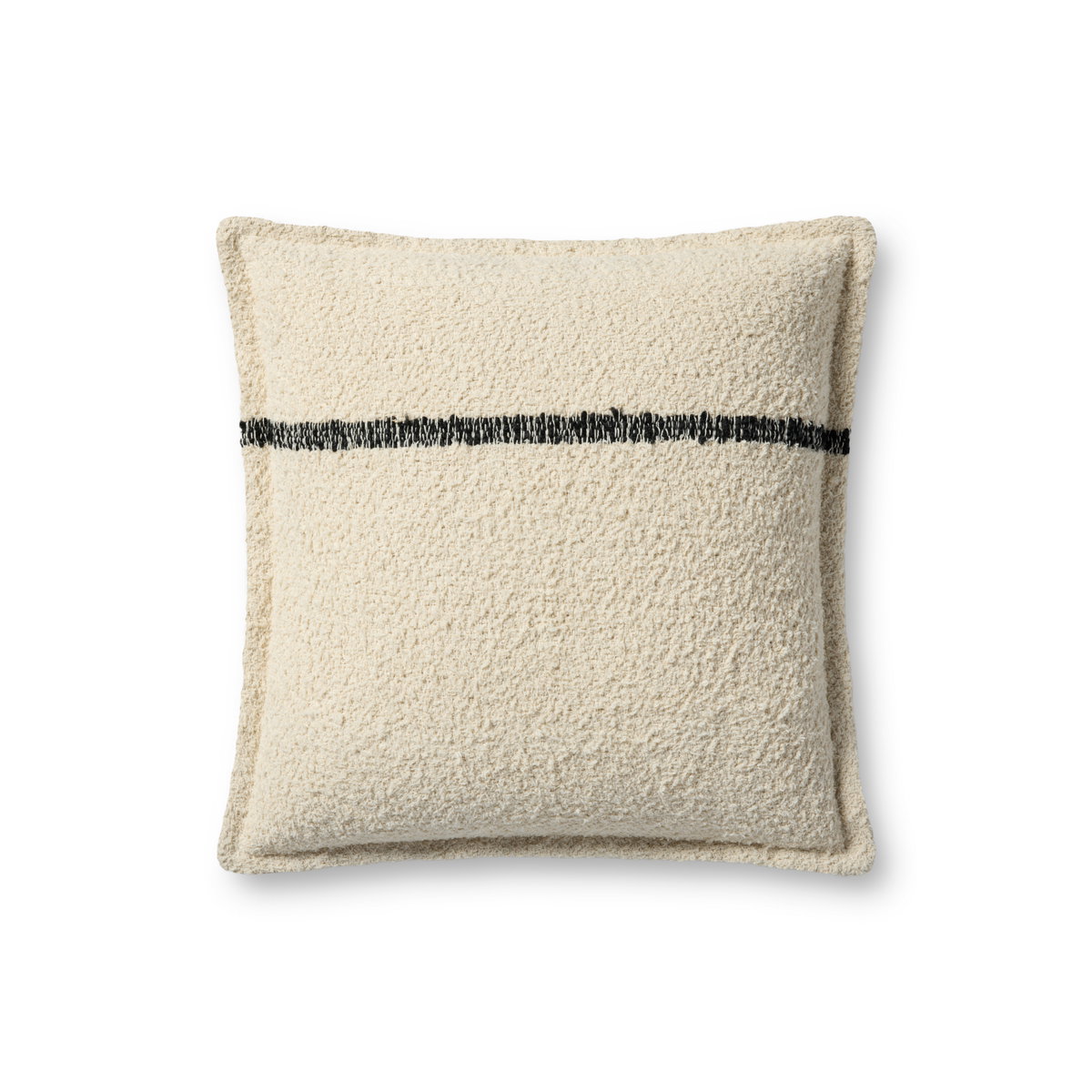 Brigette Romanek x Loloi Natural Pillow, Decorative Pillow, 18" length x 18" width View 1