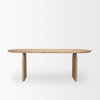 Isla 86.5'L x 39'W Oval Dining Table | Modern | Light Brown Wood | Seats 6, by Mercana, 86.5" length x 39" width x 30" height thumbnail 7