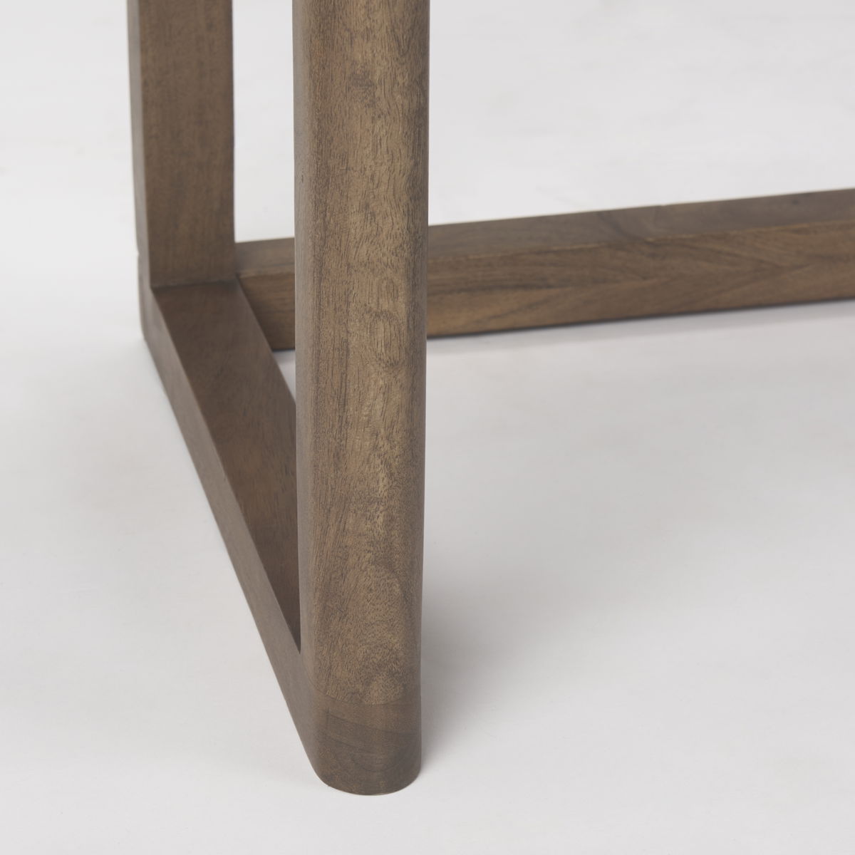 Grier 60' Medium Brown Solid Wood with Cane Office Desk, by Mercana, 60" length x 22.75" width x 30.5" height View 8