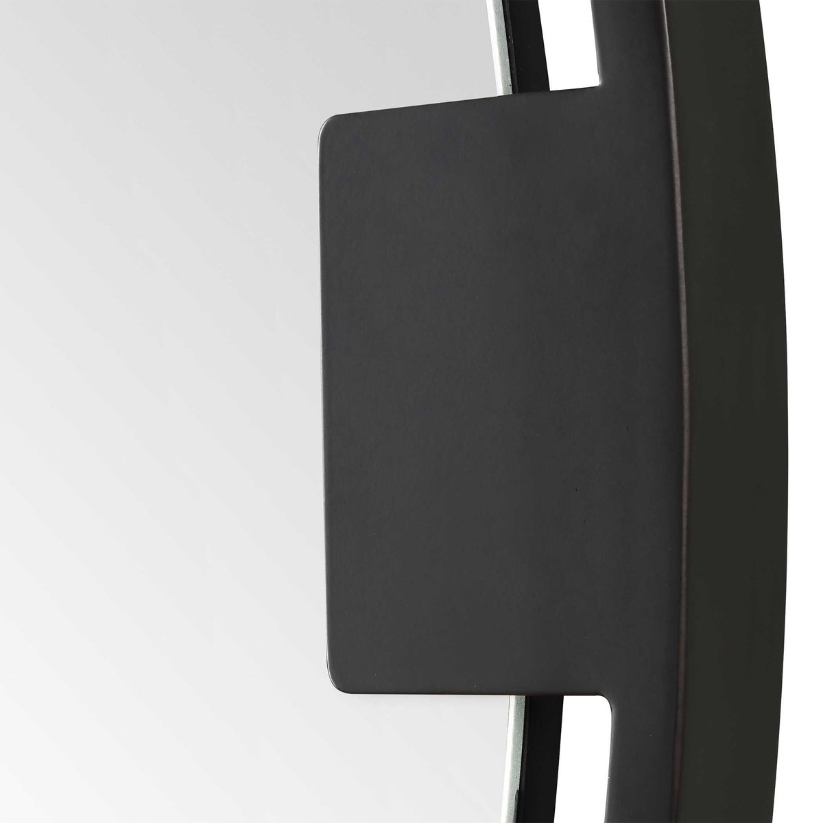 Cornelia Black Round Mirror, by Uttermost, 3'6.5" width x 3'6.5" height x 1.25" depth View 6