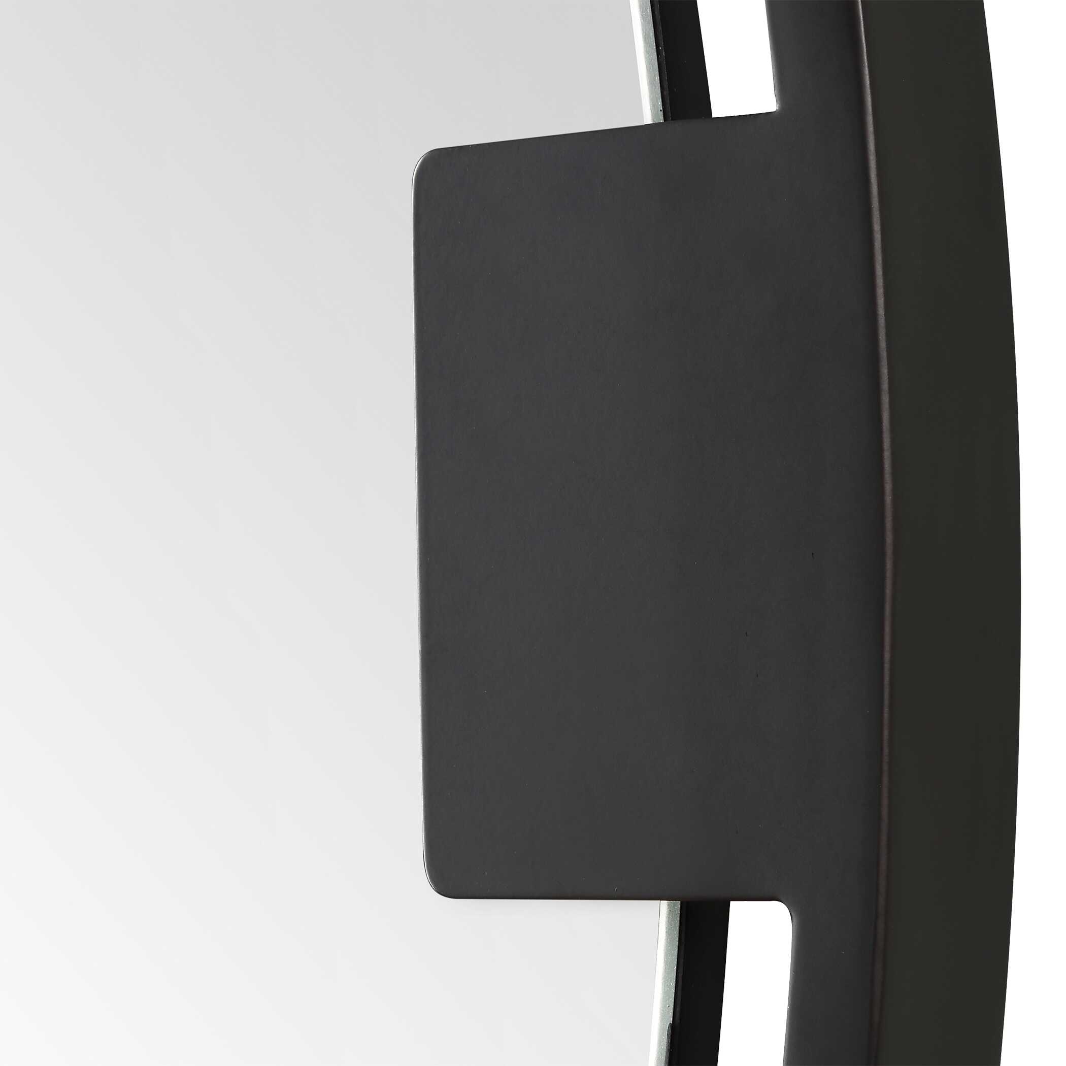 Cornelia Black Round Mirror, by Uttermost, 42.5" width x 42.5" height x 1.25" depth View 6