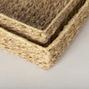 Hona Set of 2 Large Rectangular Nesting Water Hyacinth Trays, Decorative Tray by Mercana, 27.95" length x 18.11" width x 3.15" height thumbnail 8