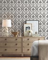 Adirondack Damask Black & White Wallpaper thumbnail 2