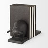 Tauro III (Set of 2) 10L x 5W Black Cast Aluminum Raging Bull Bookends, by Mercana, 9.5" length x 4.25" width x 5.75" height thumbnail 8
