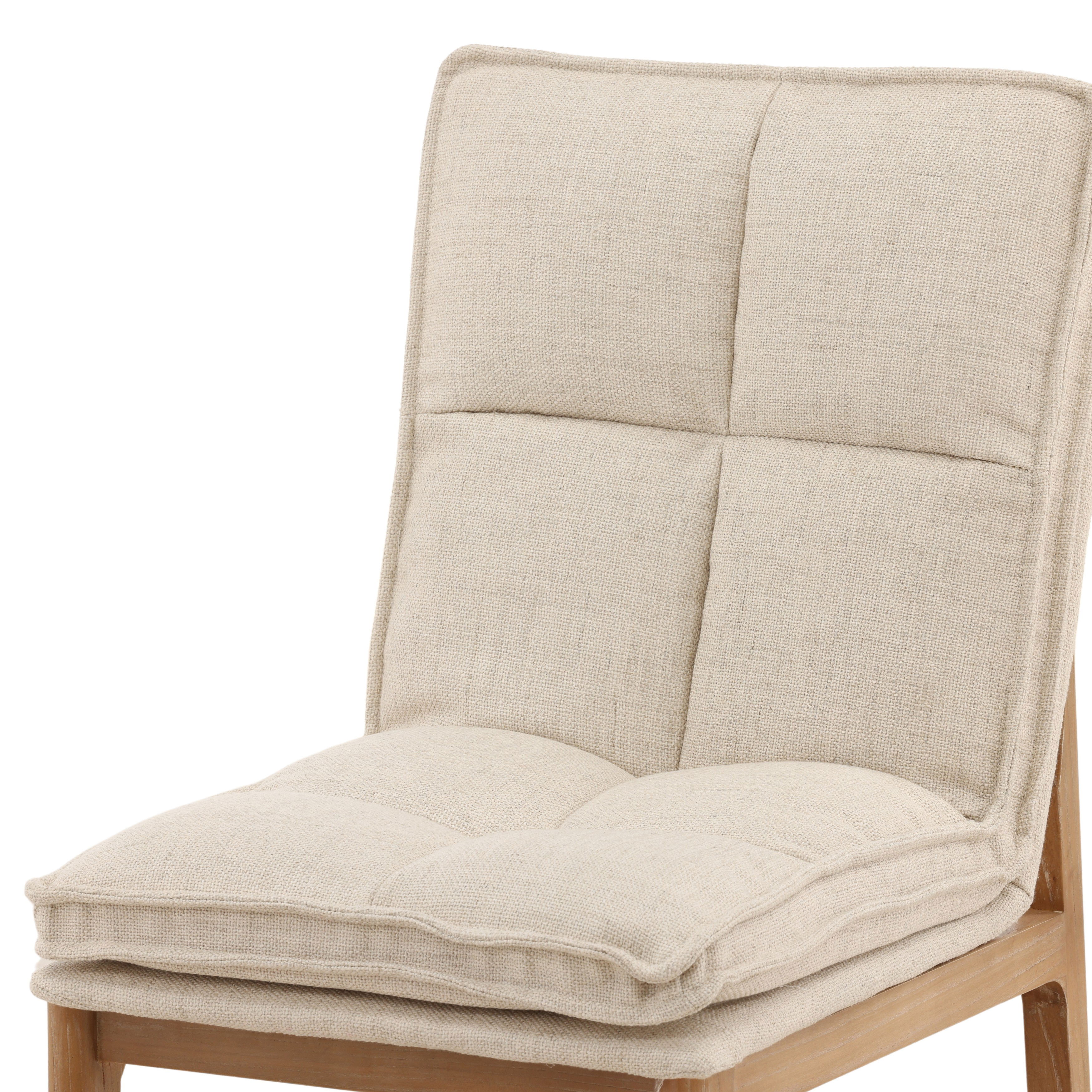 Beka Dining Chair Set of 2 Light Natural, by Dovetail, 20" width x 37" height x 27" depth View 6