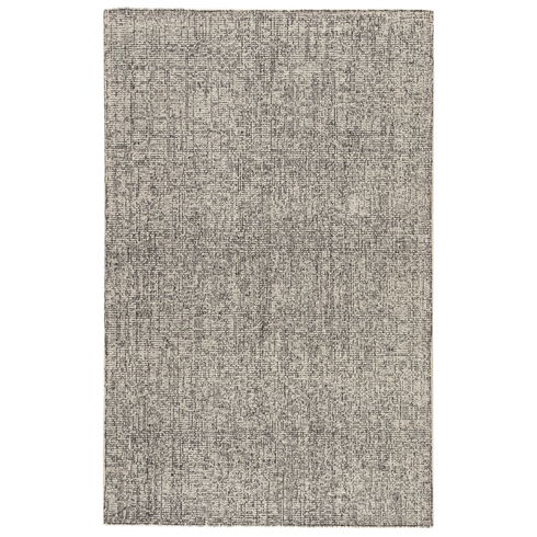 Oland Handmade Solid Cream/ Black Area Rug