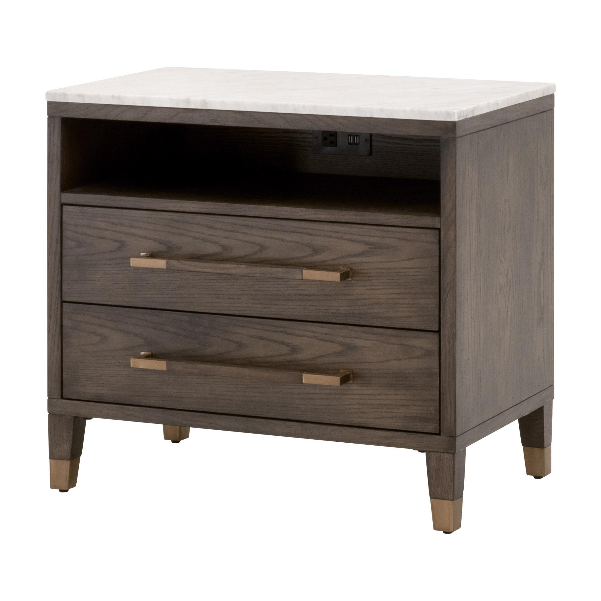 Cambria 2-Drawer Nightstand, by Essentials for Living, 29" width x 26.75" height x 18" depth View 3