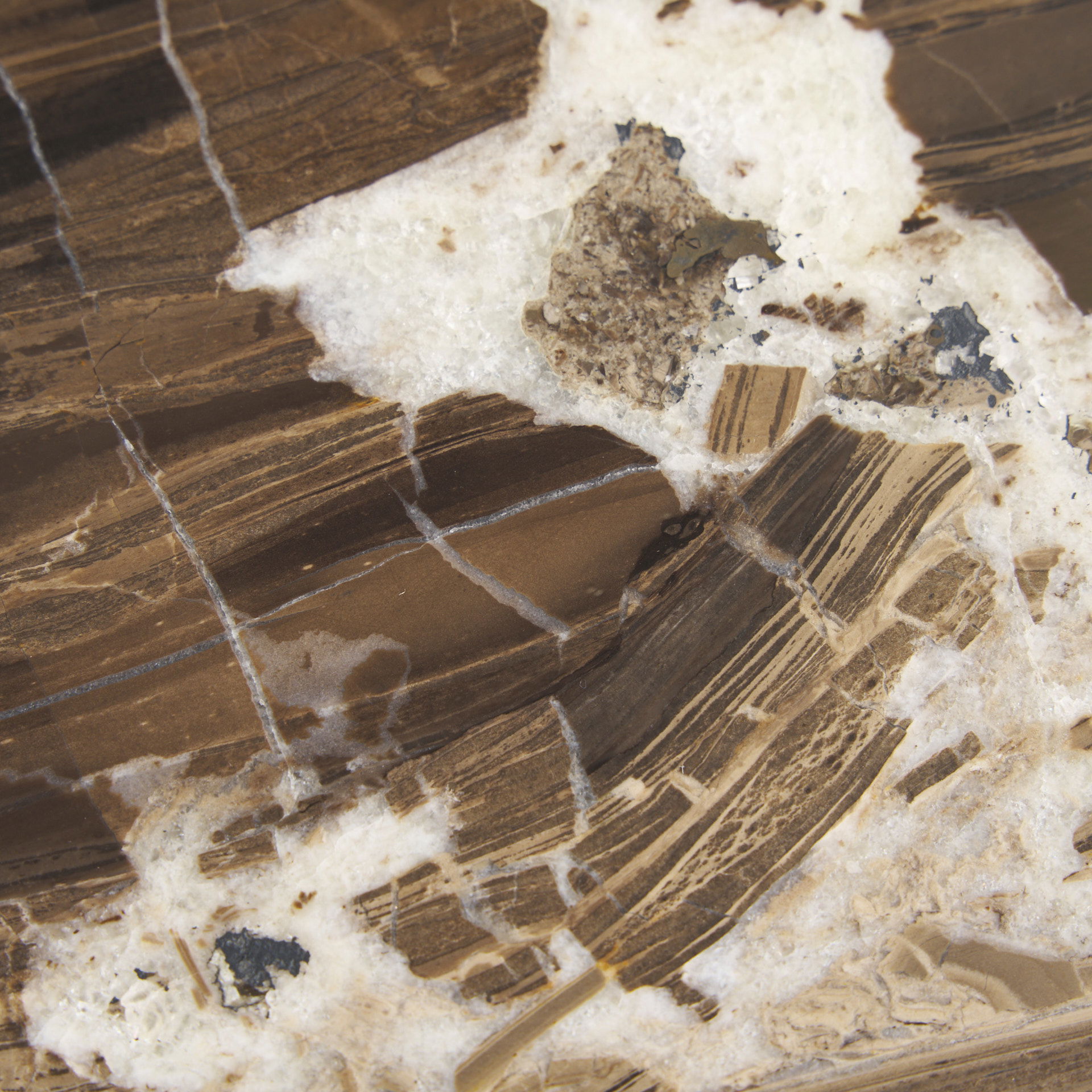 Jovia Brown Mango Wood with Cappuccino Marble Round Coffee Table, by Mercana, 36" length x 36" width x 16" height View 16