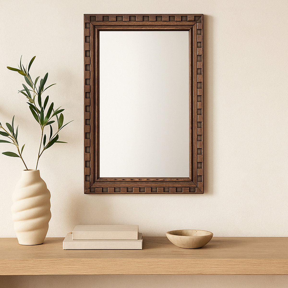 Holland Mirror Large Brown, by Moe's Home, 24" width x 36" height x 2" depth View 5