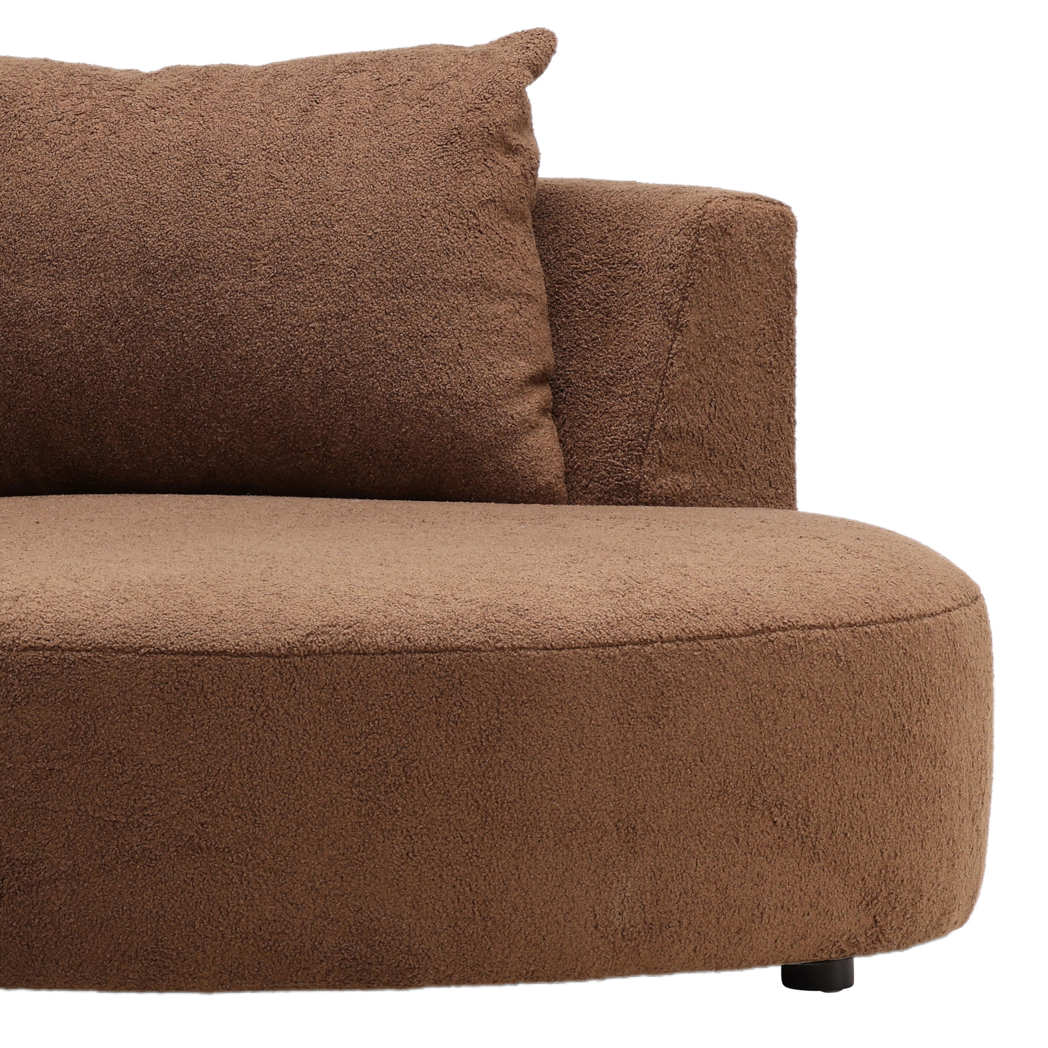 Sonia Chaise Sectional Brown large image 