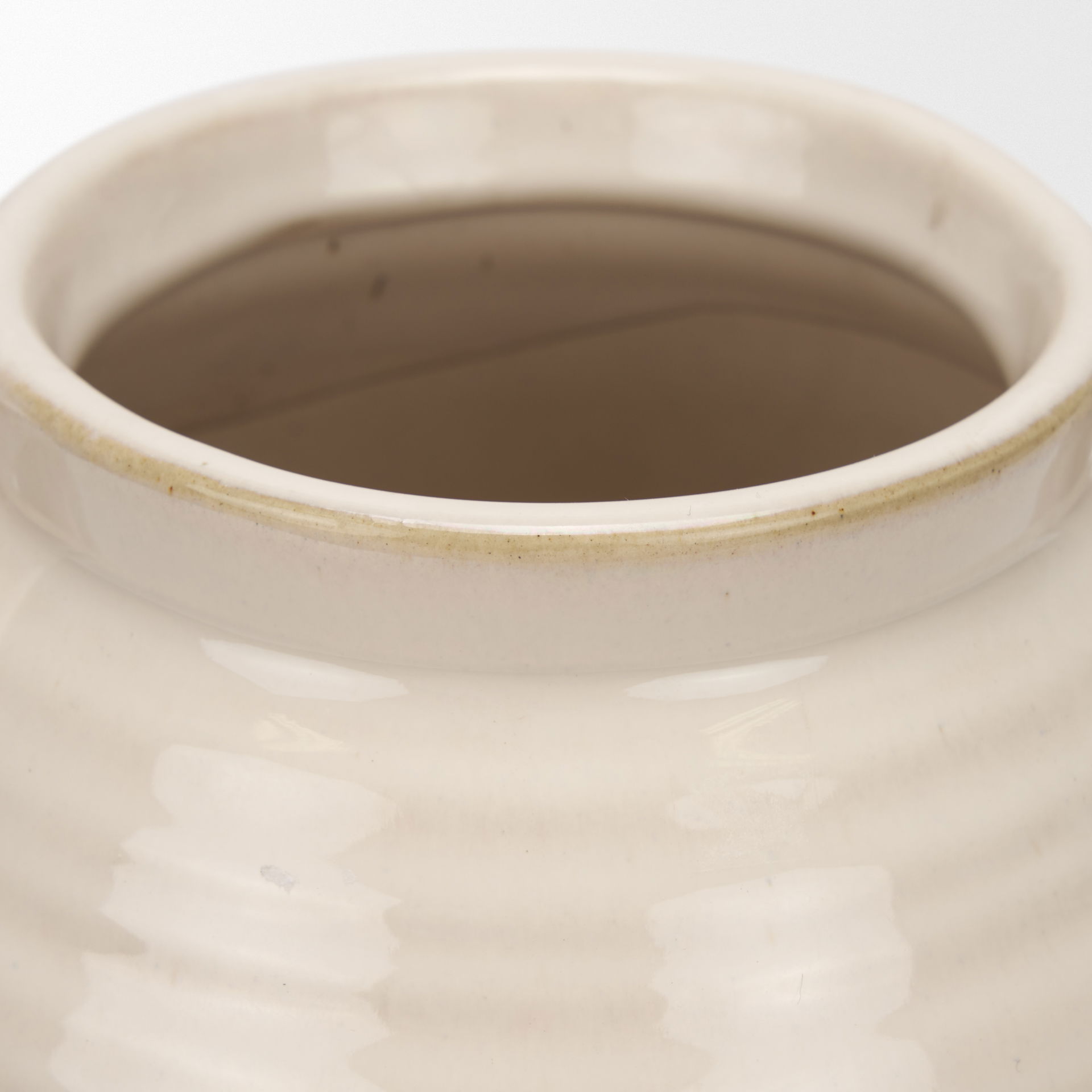 Tryna Small Beige with Matte Brown Ceramic Vase large image 