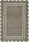 Scalloped Handmade Rug, by Surya, 5'6" length x 3'6" width thumbnail