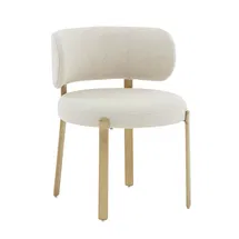 Online Designer Bathroom Margaret Cream Performance Linen Dining Chair